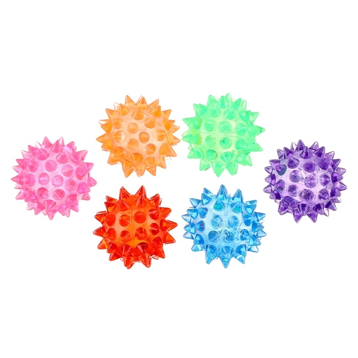 Мяч световой «Ёжик», 3,5 см, цвета МИКС Мяч световой «Ёжик», 3,5 см, цвета МИКС