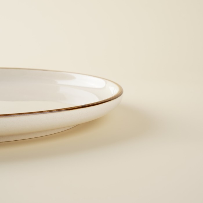 Набор тарелок фарфоровых SL Home «Леггеро», d=18 см, цвет бежевый Набор тарелок фарфоровых SL Home «Леггеро», d=18 см, цвет бежевый