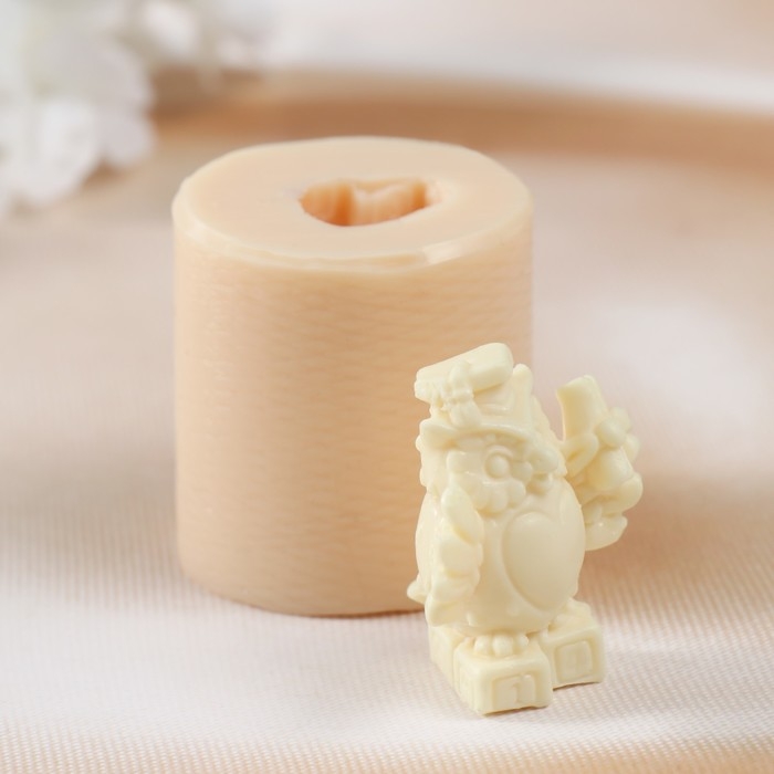 Молд силиконовый Молд силиконовый "Ученая сова №3" 4х4,2х4,2 см