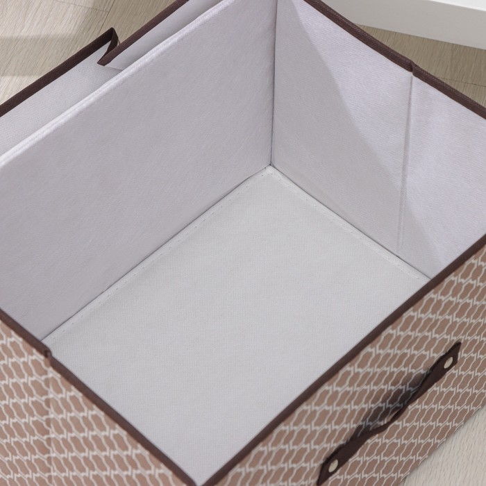 Короб стеллажный для хранения с крышкой Доляна «Браун», 40×30×25 см, цвет коричневый Короб стеллажный для хранения с крышкой Доляна «Браун», 40×30×25 см, цвет коричневый