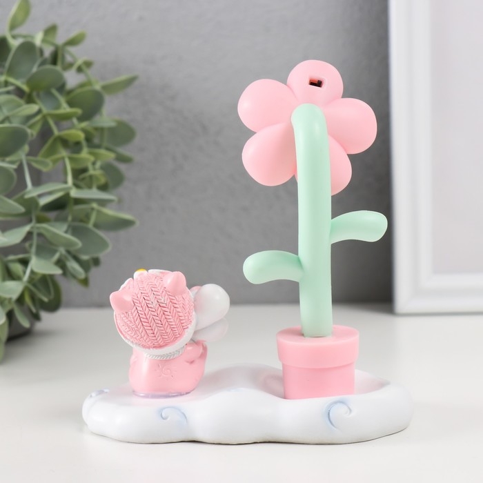 Сувенир пластик свет  Сувенир пластик свет "Малышка в забавной шапке" МИКС 12х6,7х13 см