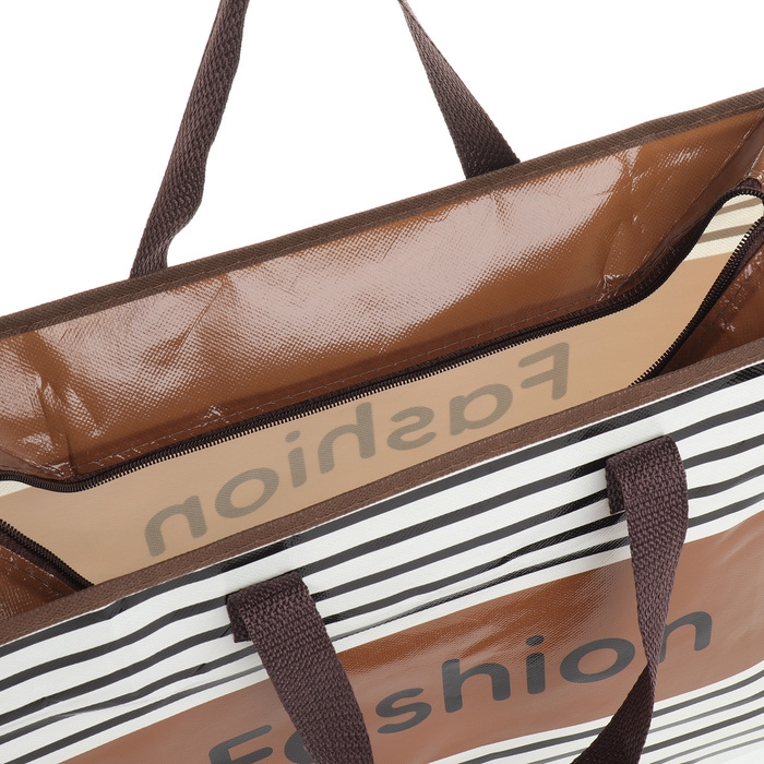 Сумка хозяйственная на молнии, цвет коричневый Сумка хозяйственная на молнии, цвет коричневый