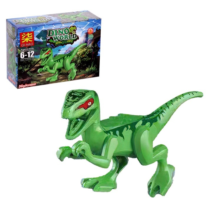 Конструктор блочный «Динозавры», 12 видов, МИКС