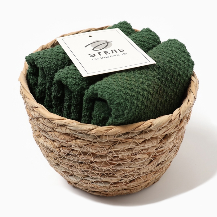 Набор декоративных салфеток Этель Green 30х30см., 3шт., 100%хл. Набор декоративных салфеток Этель Green 30х30см., 3шт., 100%хл.