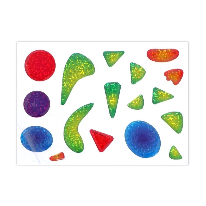 Аппликация гелевыми стразами для детей. Мозаика «Динозавр и попугай», набор для творчества