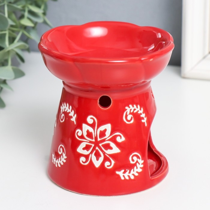 Аромалампа керамика Аромалампа керамика "Цветы и веточки" МИКС 10х10х10,5 см