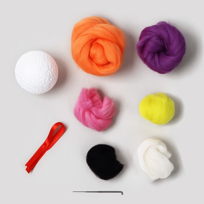 Валяние из шерсти на новый год. Ёлочный шар своими руками «Змея на шар», d = 7 см, новогодний набор для творчества, символ года 2025 Валяние из шерсти на новый год. Ёлочный шар своими руками «Змея на шар», d = 7 см, новогодний набор для творчества, символ года 2025