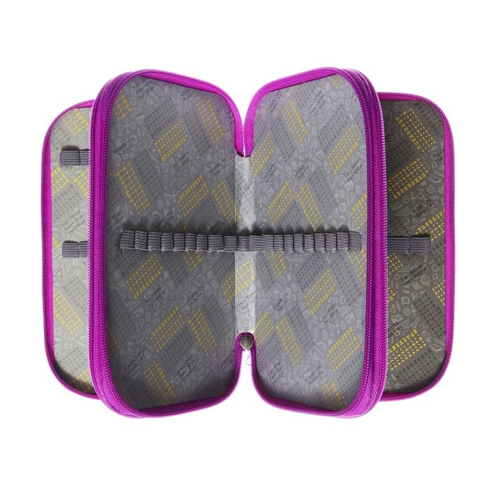 Пенал 3 секции, 125 х 205 х 55 мм, Calligrata 81П26/3 Пенал 3 секции, 125 х 205 х 55 мм, Calligrata 81П26/3 "Цветок", (объемный 3D-рисунок с эффектом металлика) ламинированный картон