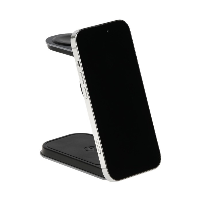 Беспроводное зарядное устройство T3, 3 в 1, 15 Вт + 5 Вт + 5 Вт,  MagSafe, серебристое Беспроводное зарядное устройство T3, 3 в 1, 15 Вт + 5 Вт + 5 Вт,  MagSafe, серебристое