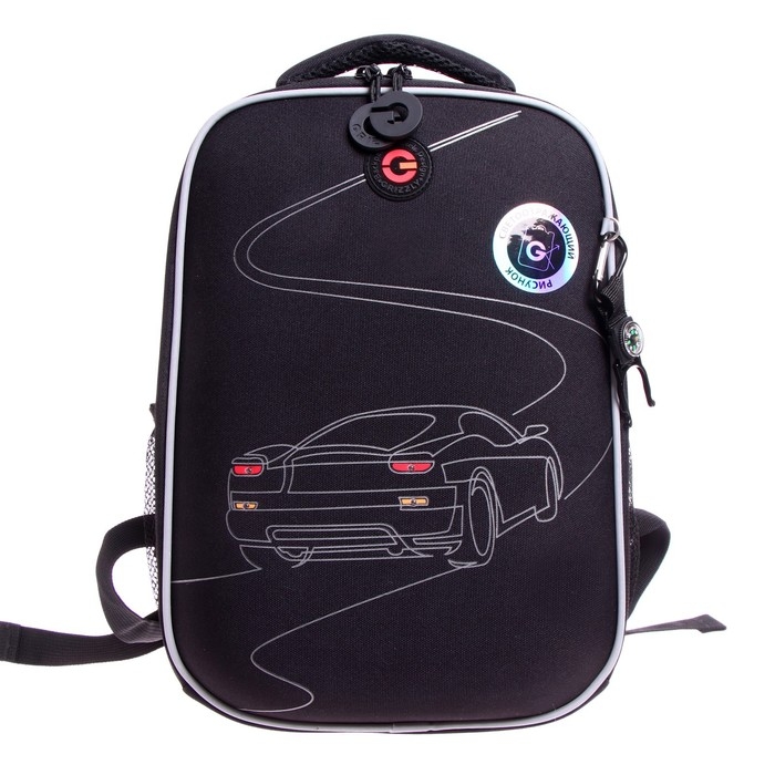 Рюкзак каркасный, 37 х 26 х 16 см, Grizzly RAw-397, со светодиодами, чёрный RAw-397-5_1 Рюкзак каркасный, 37 х 26 х 16 см, Grizzly RAw-397, со светодиодами, чёрный RAw-397-5_1