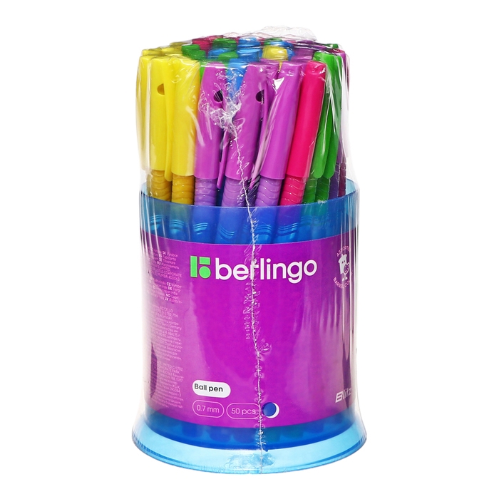 Ручка шариковая 0.7 мм, Berlingo Blitz, чернила синие, микс Ручка шариковая 0.7 мм, Berlingo Blitz, чернила синие, микс