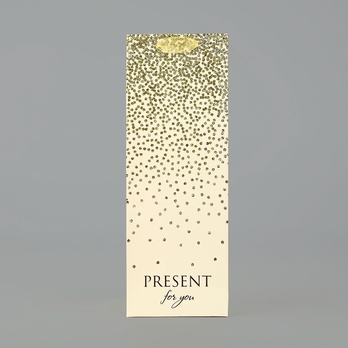 Пакет под бутылку «Подарок», глиттер, 13 х 36 х 10 см Пакет под бутылку «Подарок», глиттер, 13 х 36 х 10 см