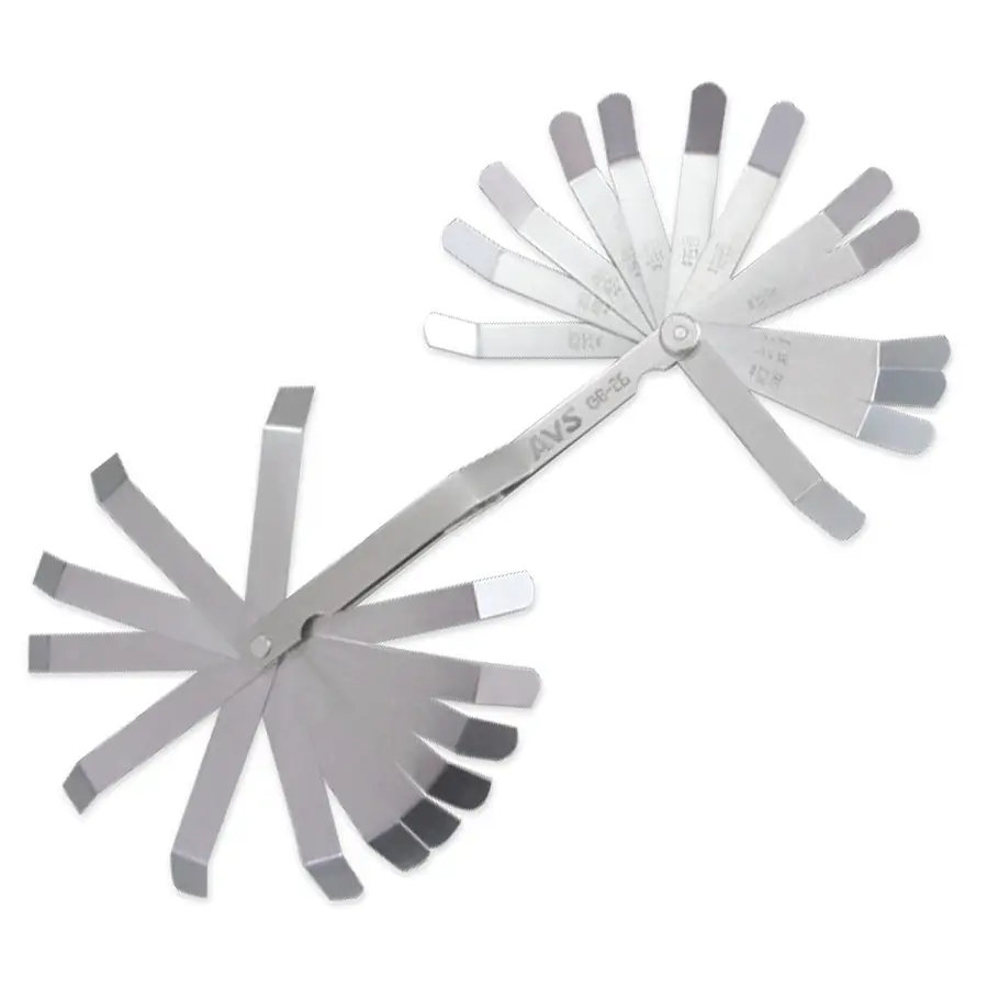 Набор щупов изогнутых для регулировки зазора 26 шт. (0,127-0,762 мм) AVS GB-26