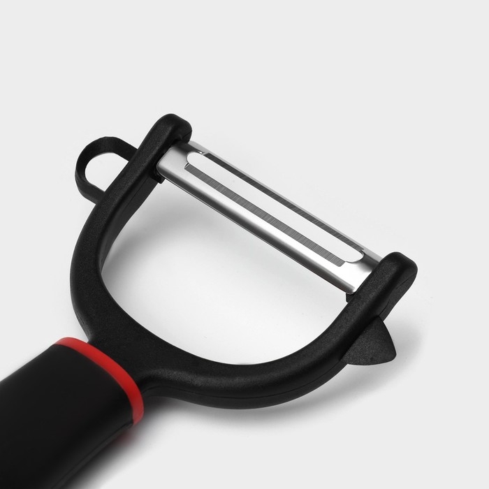 Овощечистка Доляна Digma, 17 см, нержавеющая сталь, чёрная, красная Овощечистка Доляна Digma, 17 см, нержавеющая сталь, чёрная, красная