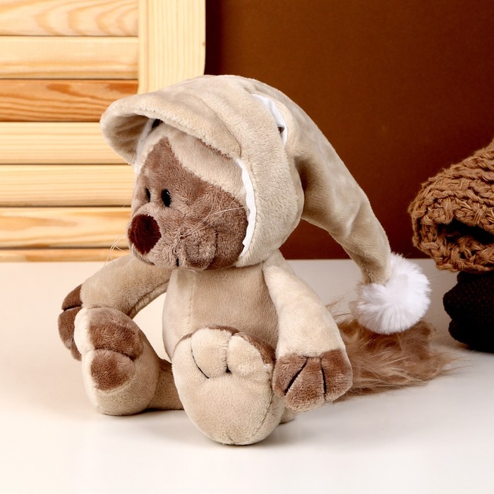 Мягкая игрушка «Котик» в костюме, 25 см, цвет бежевый Мягкая игрушка «Котик» в костюме, 25 см, цвет бежевый