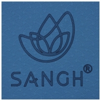 Коврик для йоги Sangh, 183х61х0,6 см, цвет синий