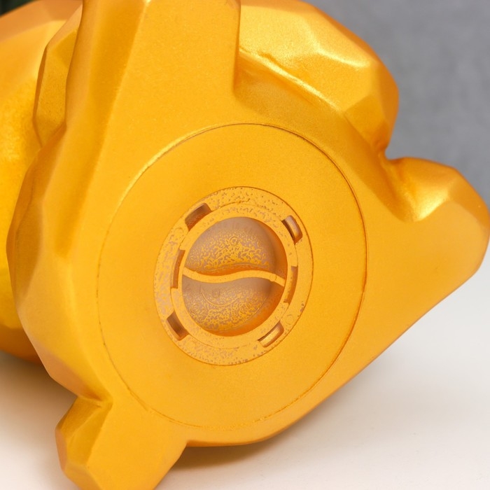 Копилка пластик Копилка пластик "Медвежонок с сердцем" золотой 14,5х14х17 см