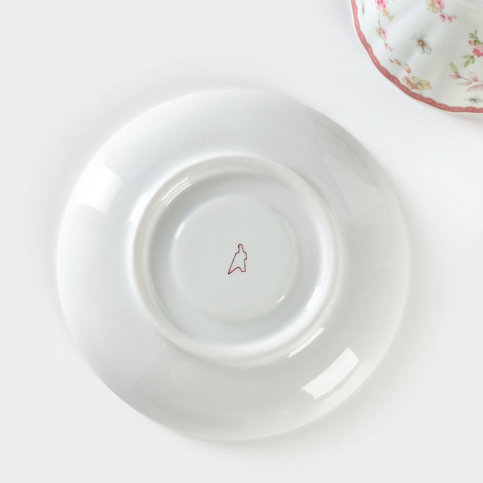 Чайная пара фарфоровая «Цветочный вальс», 275 мл Чайная пара фарфоровая «Цветочный вальс», 275 мл