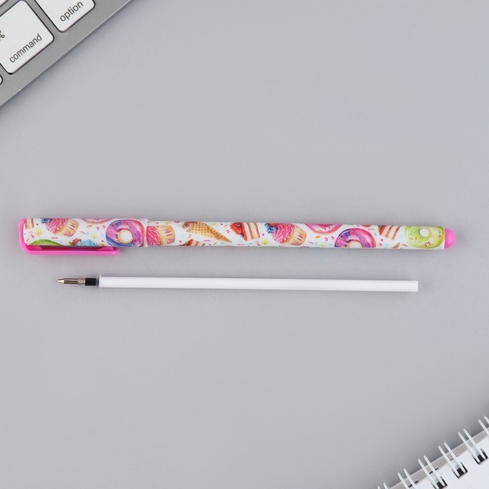 Ручка шариковая синяя паста, 0.7 мм «Сладкая жизнь» пластик Ручка шариковая синяя паста, 0.7 мм «Сладкая жизнь» пластик