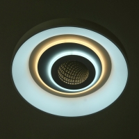 Люстра с ПДУ 1905/1 LED 92Вт диммер белый 47х47х10 см BayerLux