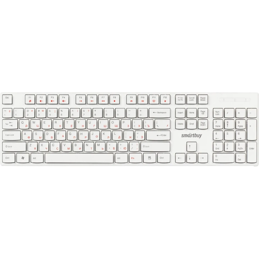 Клавиатура Smartbuy ONE 238 проводная мультимедийная USB белая (SBK-238U-W)