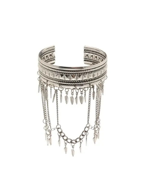 Браслет на предплечье «Перо», цвет серебро