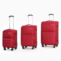 Чемодан на колёсах TEXTURA, с увеличением, кодовый замок, 42&times;26&times;68 см, 24", красный