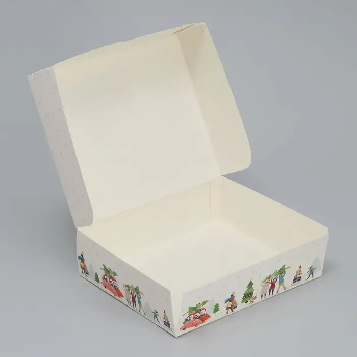 Коробка складная «Новогодняя суета», 20 х 17 х 6 см Коробка складная «Новогодняя суета», 20 х 17 х 6 см