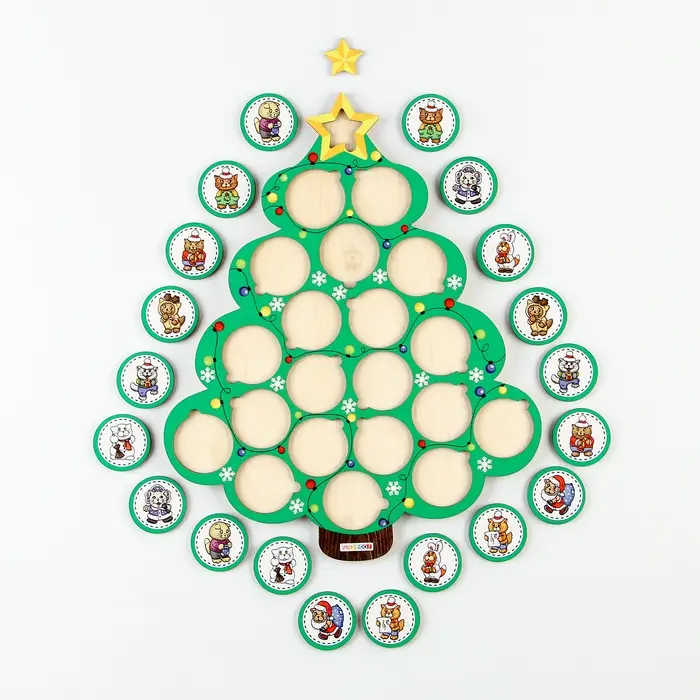 Обучающая игра &laquo;Новогоднее мемо: Забавные коты&raquo;, 20 фишек