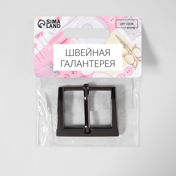 Пряжка для ремня, 4,2 × 3,4 см, 31 мм, цвет чёрный никель Пряжка для ремня, 4,2 × 3,4 см, 31 мм, цвет чёрный никель