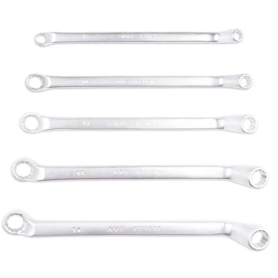 Набор ключей гаечных накидных изогнутых в сумке (6-24 мм) (9 предметов) AVS K2N9M