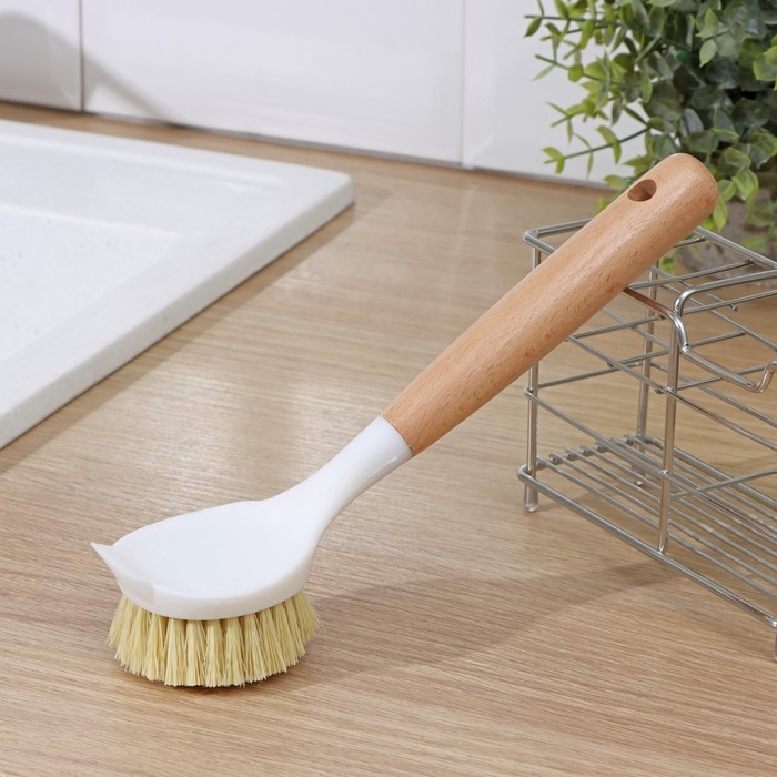 Щётка для посуды Доляна Meli, 24 см, буковое дерево Щётка для посуды Доляна Meli, 24 см, буковое дерево