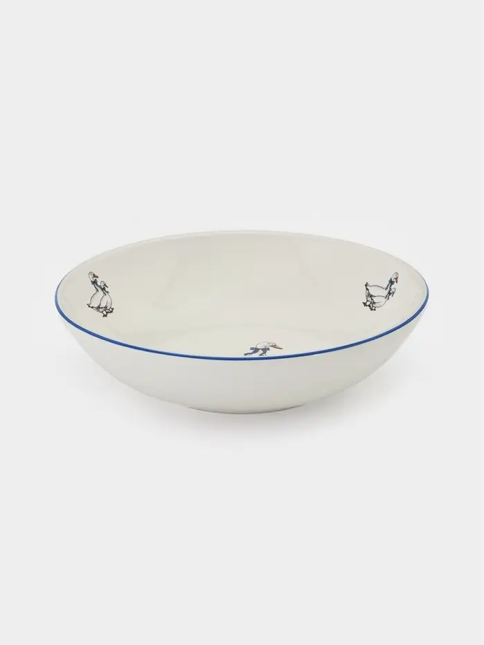 Тарелка глубокая 20 см Премиум "Гуси"