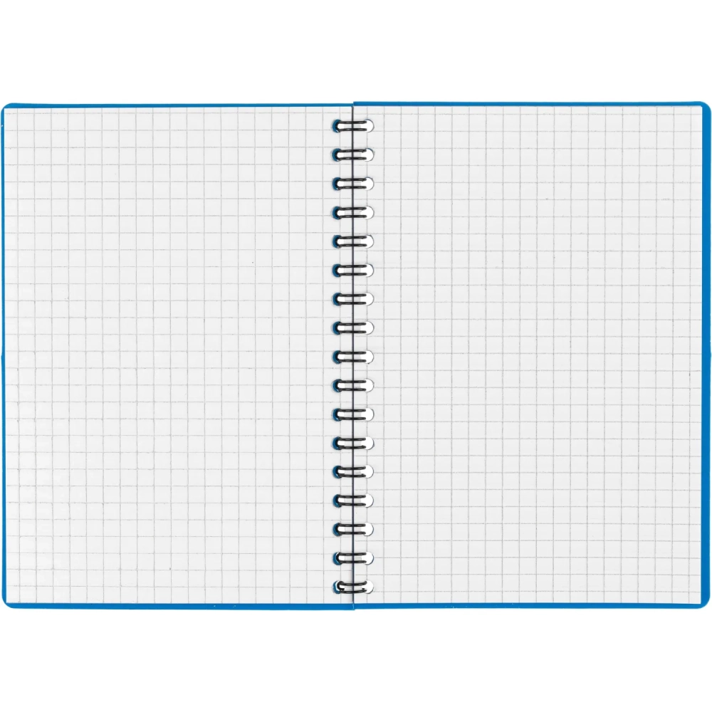 Блокнот А6,60л,гребень слева,обл.пластик,клетка, Attache Plastic, синий