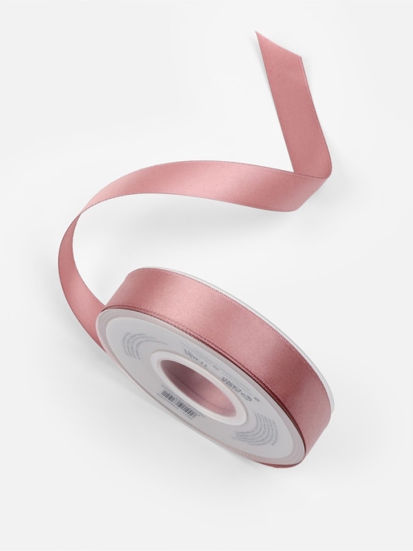 Лента атласная двухсторонняя №164 20мм*25±1м пудровый TR