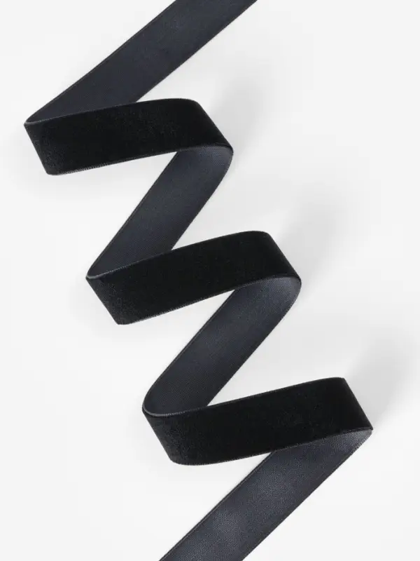 Лента бархатная, 20 мм, 18&plusmn;1 м, чёрная №03