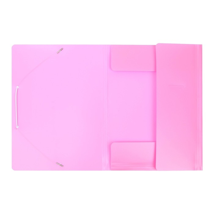 Папка на резинке А4, 500 мкм, Calligrata, Pastel, корешок 20 мм, до 150 листов, тиснение  Папка на резинке А4, 500 мкм, Calligrata, Pastel, корешок 20 мм, до 150 листов, тиснение "песок", фламинго