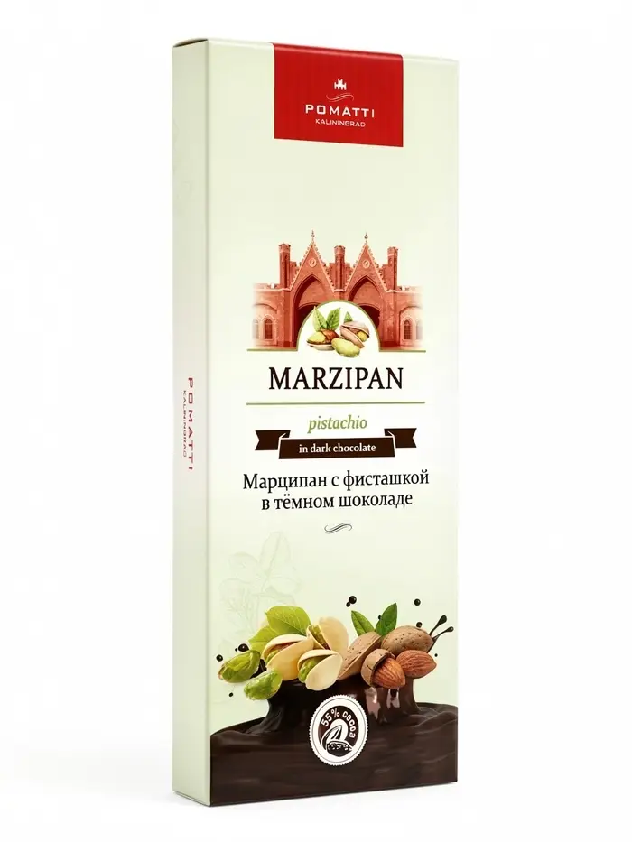 Конфеты &laquo;Марципан с фисташкой в тёмном шоколаде&raquo;, 85 Г
