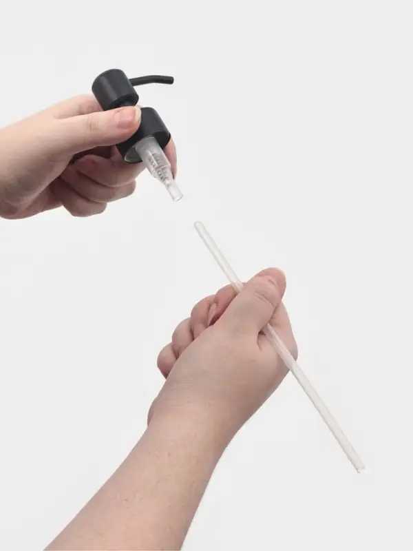 Помпа для дозатора, 26 см, резьба, нержавеющая сталь