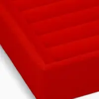 Подставка под кольца QF, 7 полос, 23&times;14&times;3 см, красная