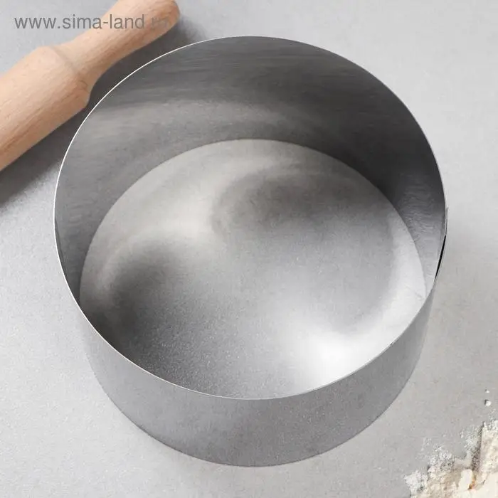 Форма для выпечки и выкладки «Круг», h=10 см, d=16 см, нержавеющая сталь Форма для выпечки и выкладки «Круг», h=10 см, d=16 см, нержавеющая сталь