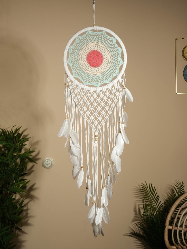 Ловец снов "Мятные тона" 32х90 см.