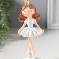 Сувенир полистоун "Малышка-принцесса, маленькая балерина" 6,5х5,5х15 см
