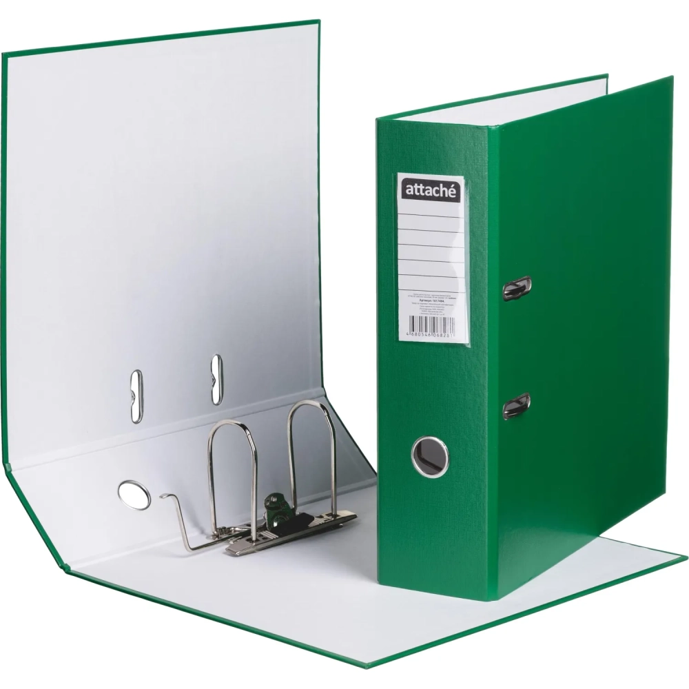 Папка-регистратор с арочн.мех.AttacheSelection Экономи 90мм,зел,ПБП1,карм.к