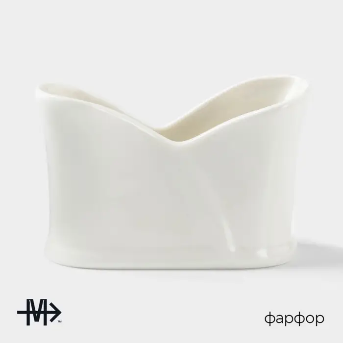 Салфетница Magistro &laquo;Бланш&raquo;, 11.5&times;5&times;8 см, фарфор, белая