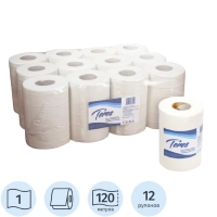 Полотенца бумажные д/держ.Терес Комфорт мини ЦВ 1сл.120м 12рул Т-0130