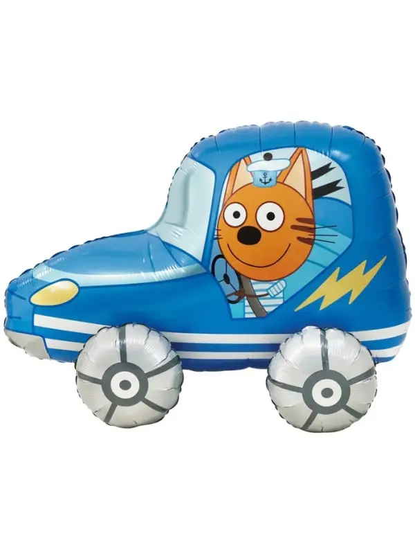 Воздушный шар фольгированный 3D 29 Воздушный шар фольгированный 3D 29" «Три Кота. Коржик в машине»