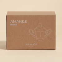 Сахарница SL Home «Аманде», 17×11×12 см, фарфор, белая