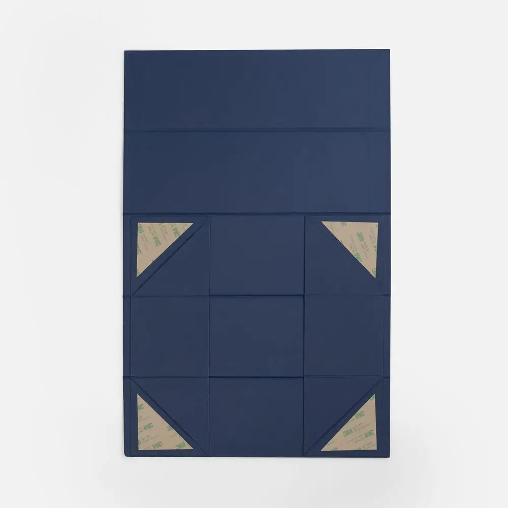 Коробка складная под бутылку Color Jacket Fold, темно-синяя