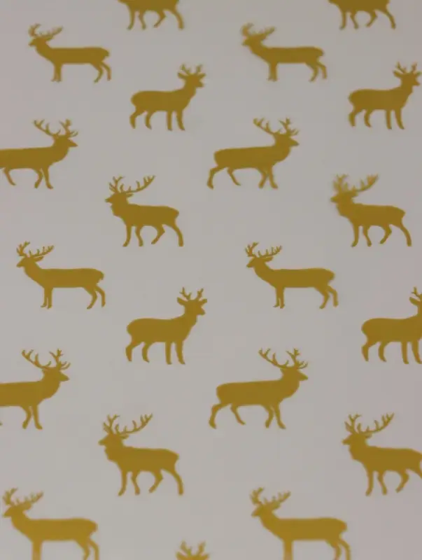 Пленка глянцевая "Северные олени", золото, 0,7 х 7,5 м, 40 мкм, 200 гр